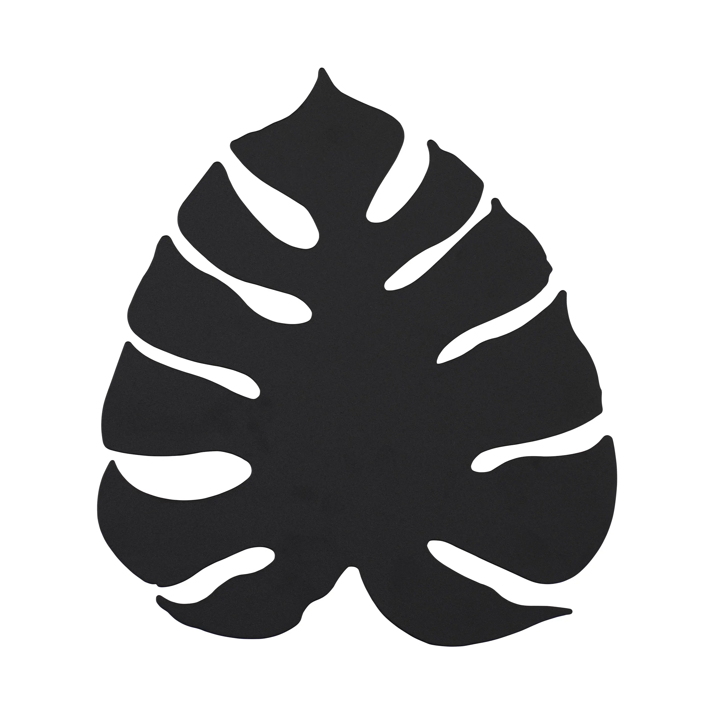 Kinkiet MONSTERA XL czarny w kształcie liścia metalowy 54x49x4,5cm