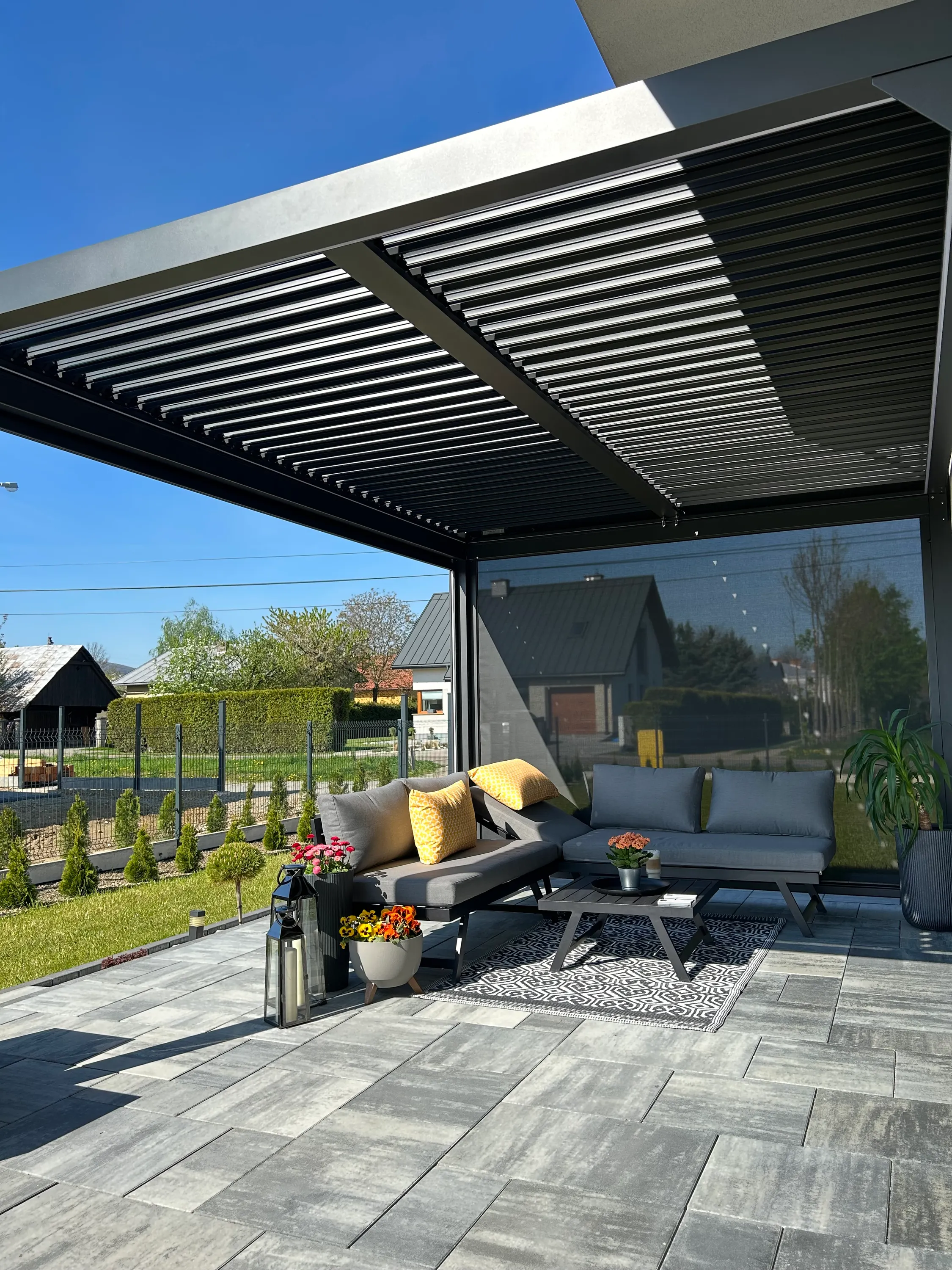 Pergola LUXE 3x4m antracyt z LED - MI_5908227364804