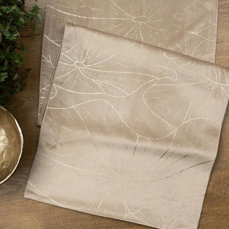 OBRUS BLINK 18 35 X 140 CM BEŻOWY - EU_390043