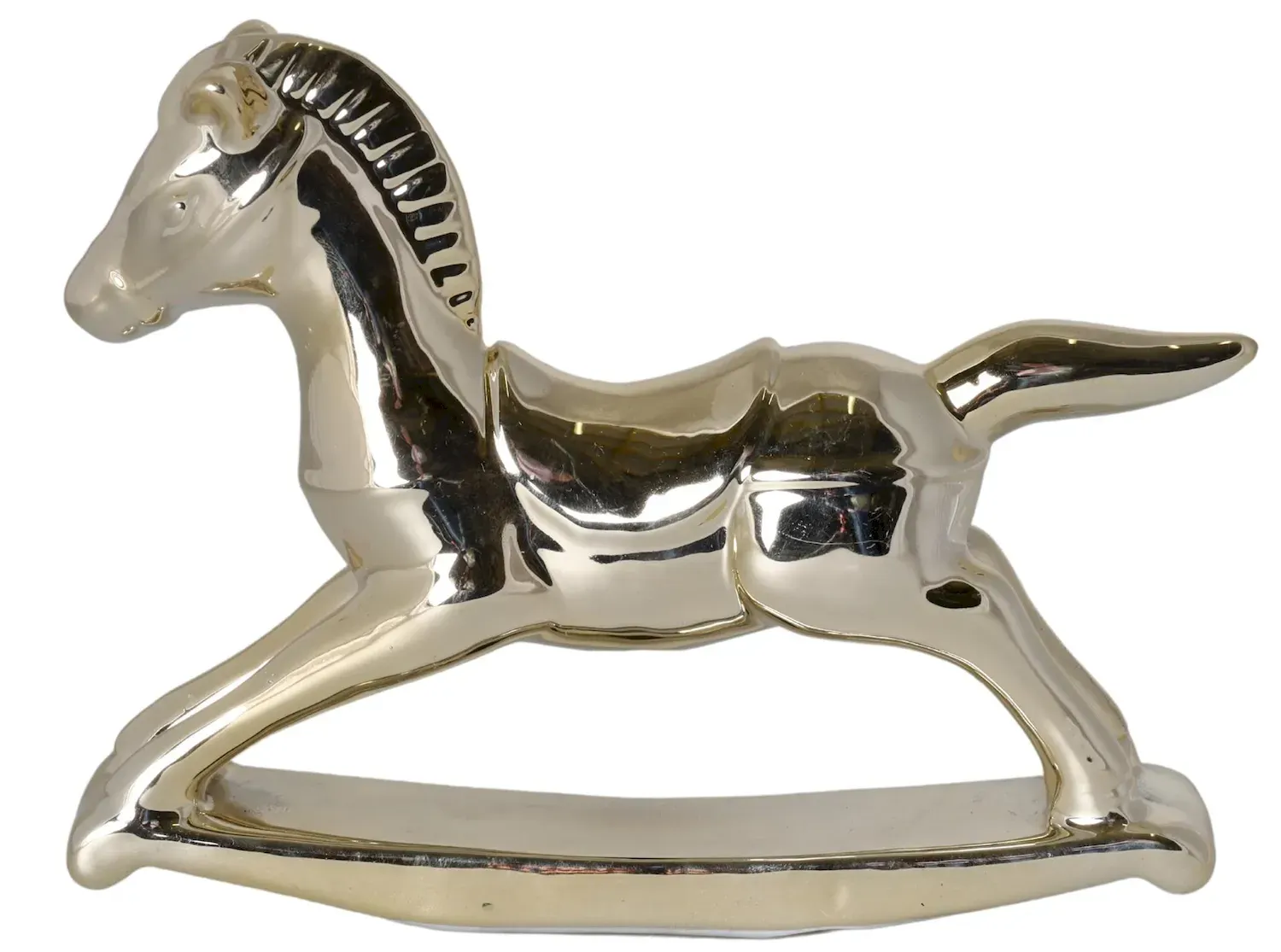 Koń na biegunach MAŁY 3811 złoty