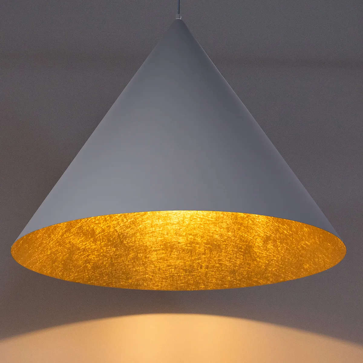 Lampa wisząca VESUVIO L szaro-złota — zdjęcie 2