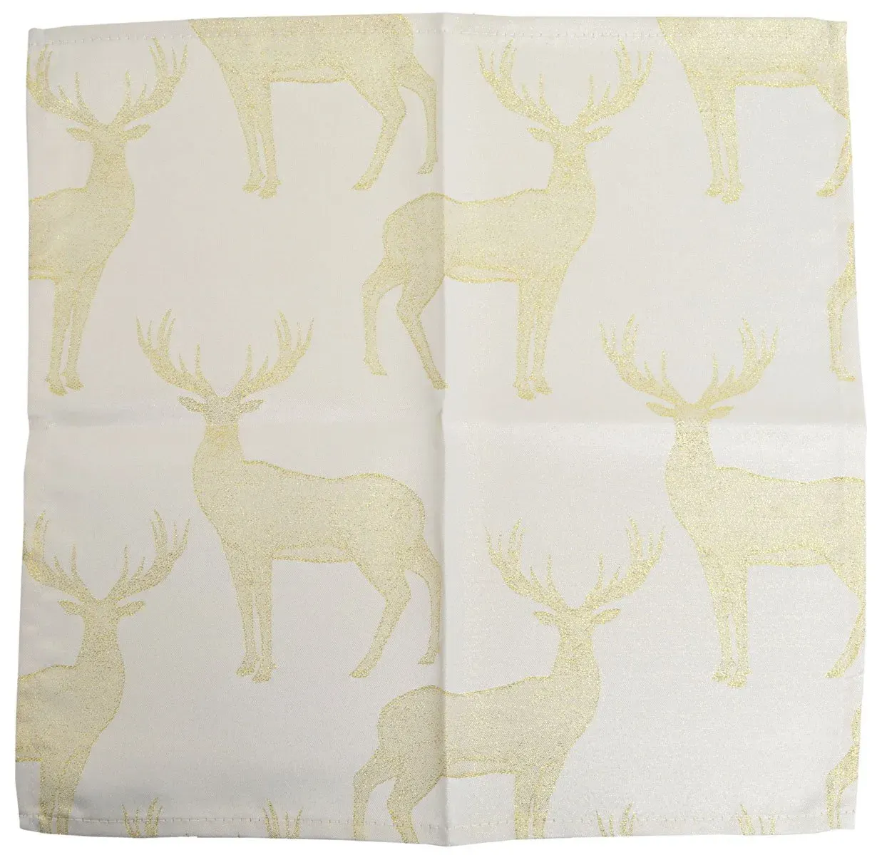 Obrus świąteczny kwadratowy 85x85 ze złotym reniferem wielokolorowy