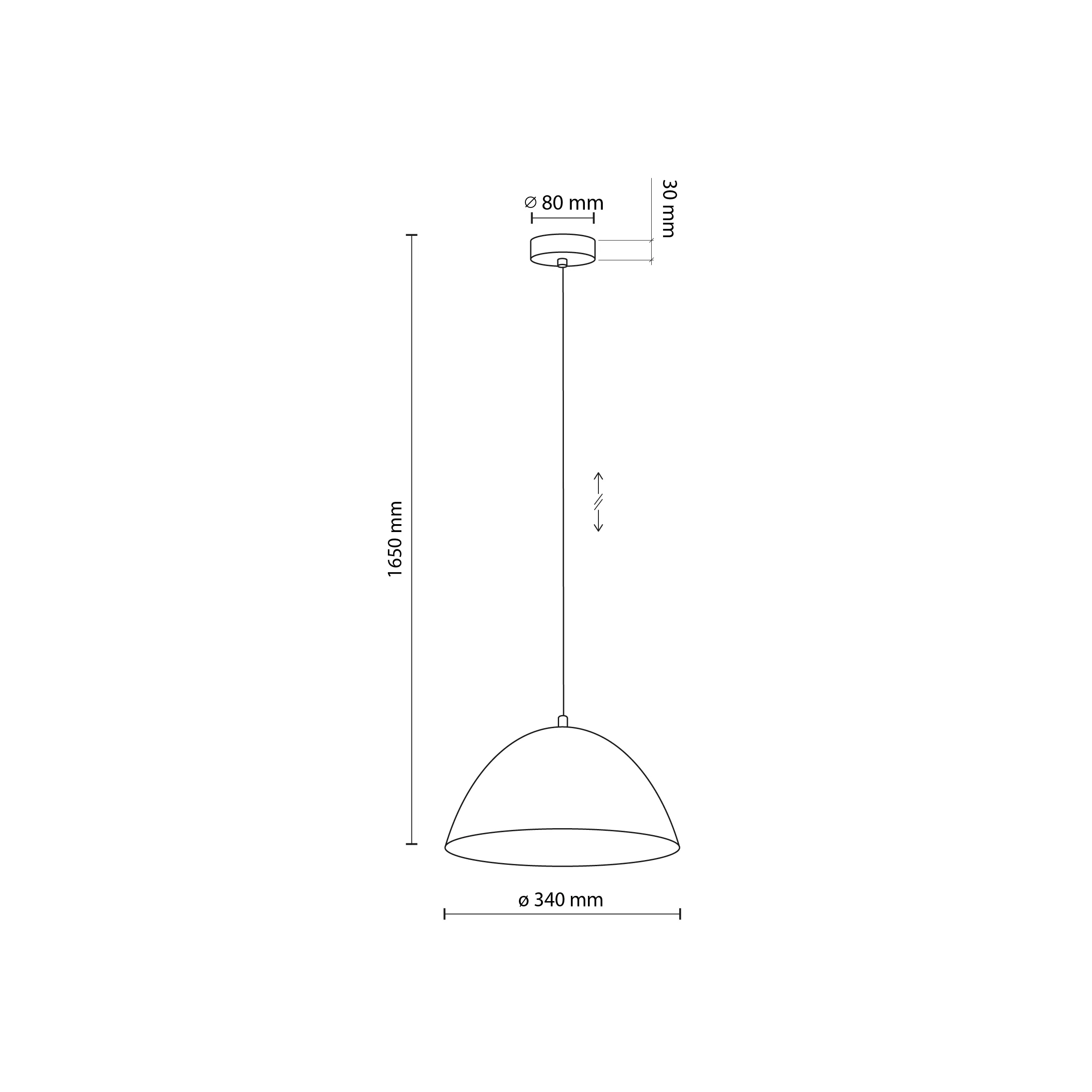 Lampa wisząca FARO biała 166x33cm - TK_3192