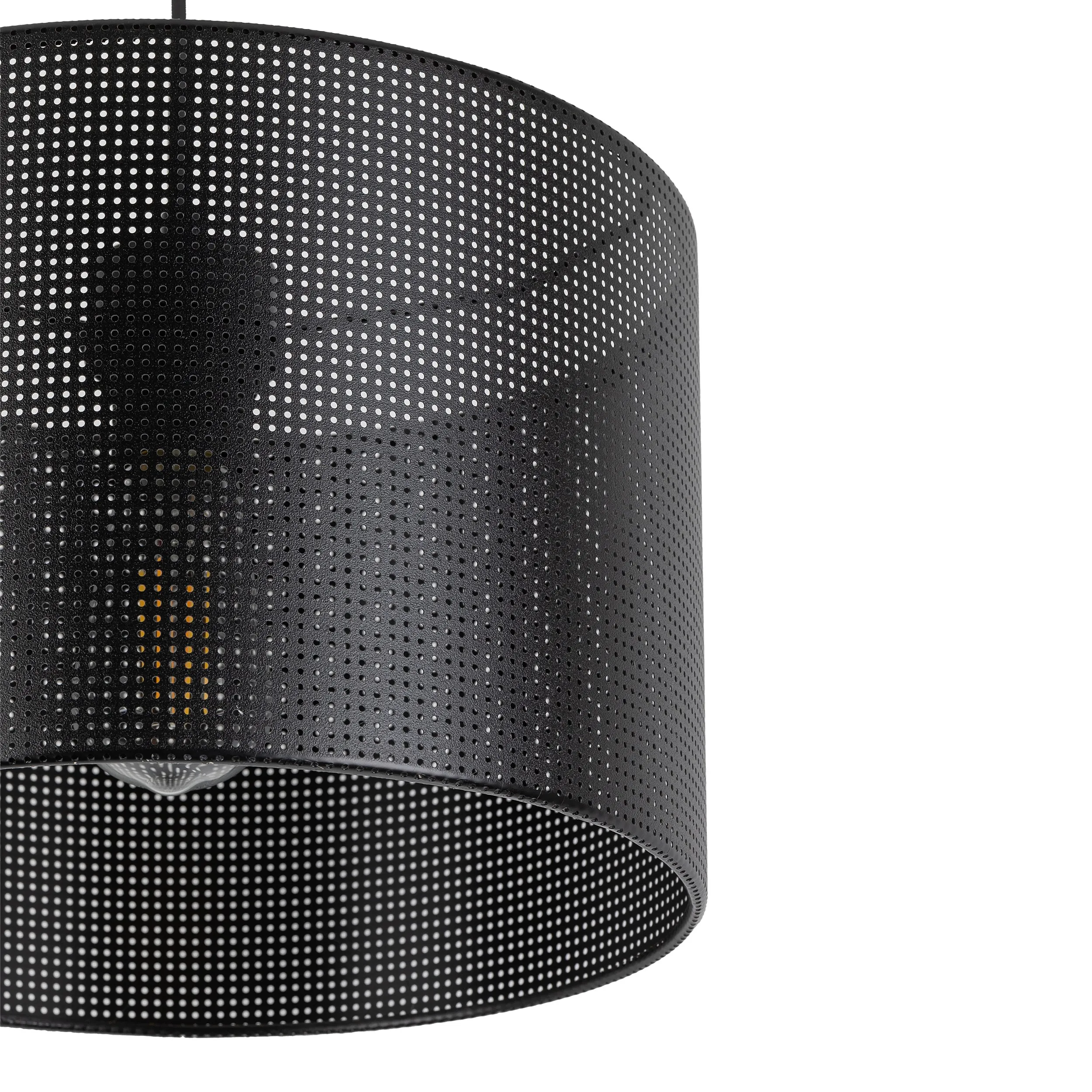 Lampa wisząca MORENO czarna z metalowym ażurowym okrągłym kloszem 160x30cm - TK_4991