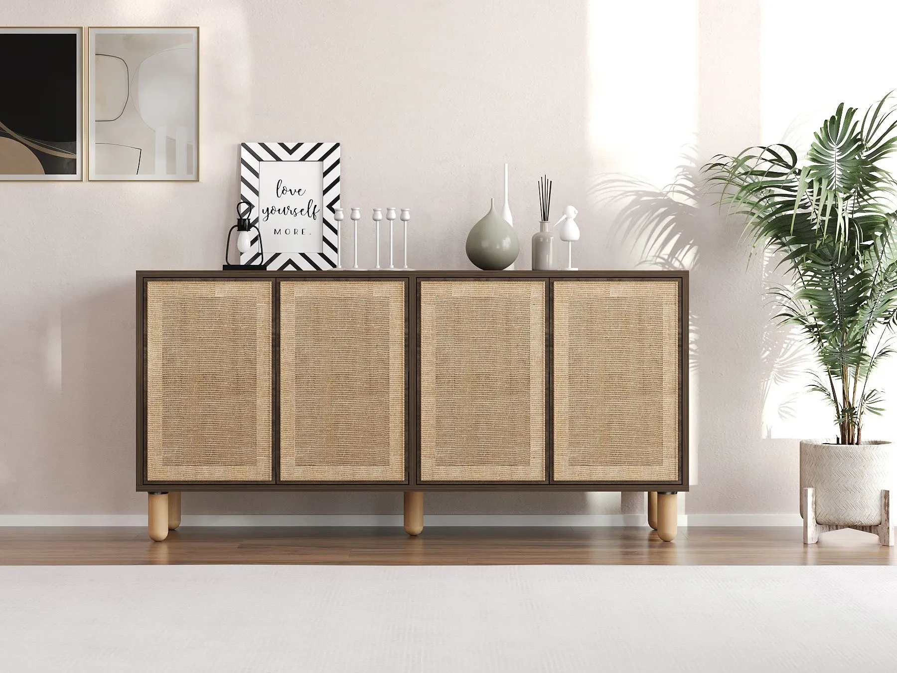 Meble, Kredens, Roślina, Roślina doniczkowa