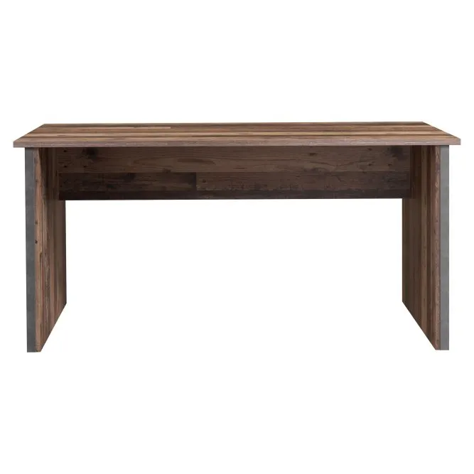 Biurko minimalistyczne CLIF 70x153 cm - old wood vintage, beton - CLFB116-C546