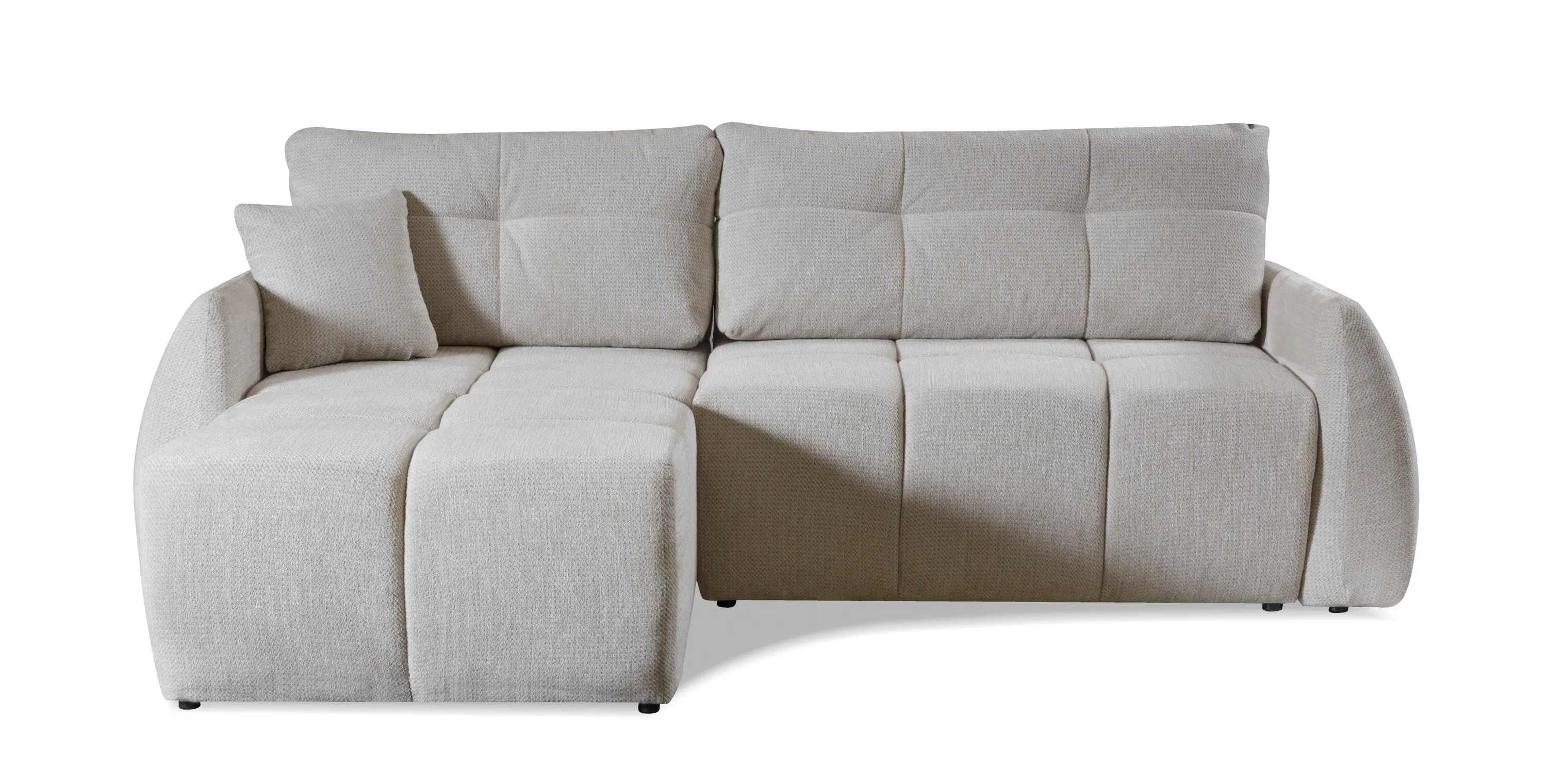 Narożnik rozkładany z pojemnikiem SANCHO ARTICO NATA 255 cm L/P beżowy - SANCHO_ARTICO_NATA