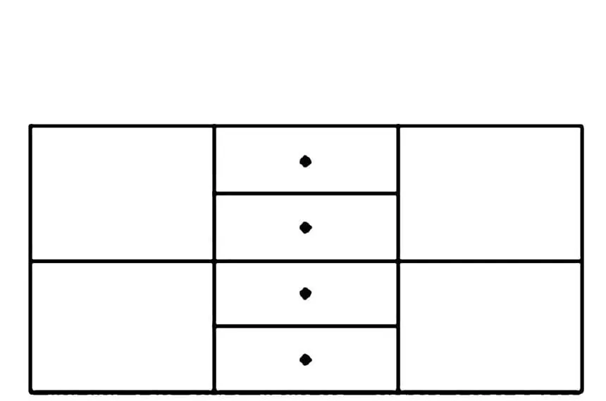 Komoda WENECJA 06 2-drzwiowa z szufladami biała dąb sonoma 145x90x38cm - TH-100-0619