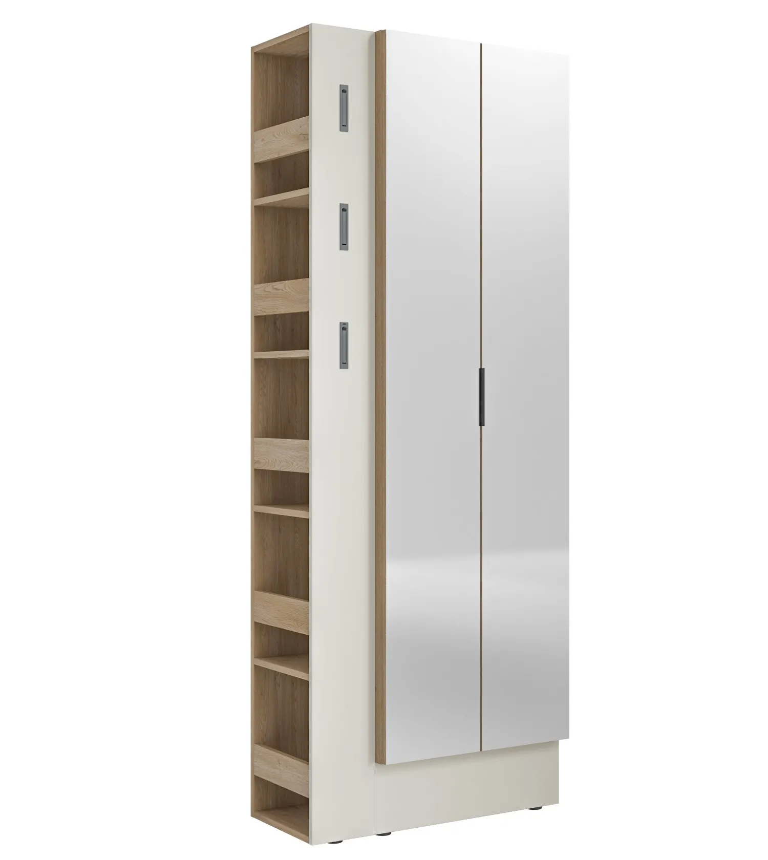 Bieliźniarka 2-drzwiowa z lustrem SARINA SANGS1 DĄB CREMONA | CASHMIRE Szafa, Meble, Szafka, Gabinet