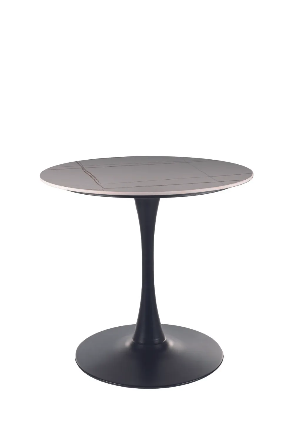 Stół okrągły ESPERO biały mat/czarny 80x80 Signal Stół okrągły ESPERO biały mat/czarny 80x80 Signal