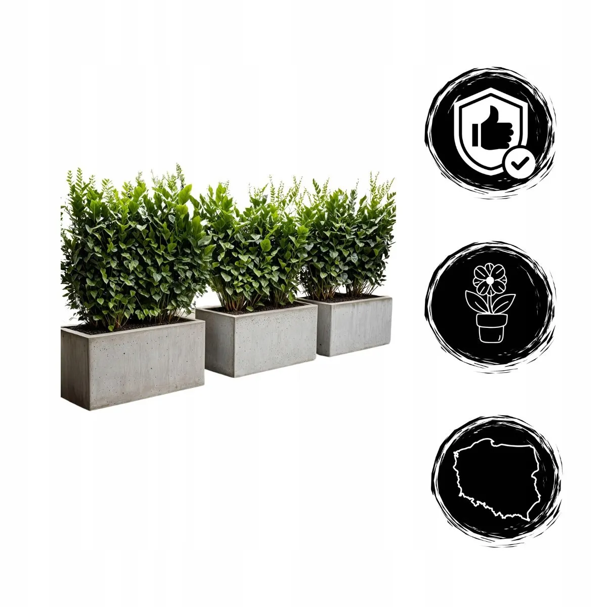 DONICZKA zewnętrzna betonowa SEVRAN szara - LD_TZ000547