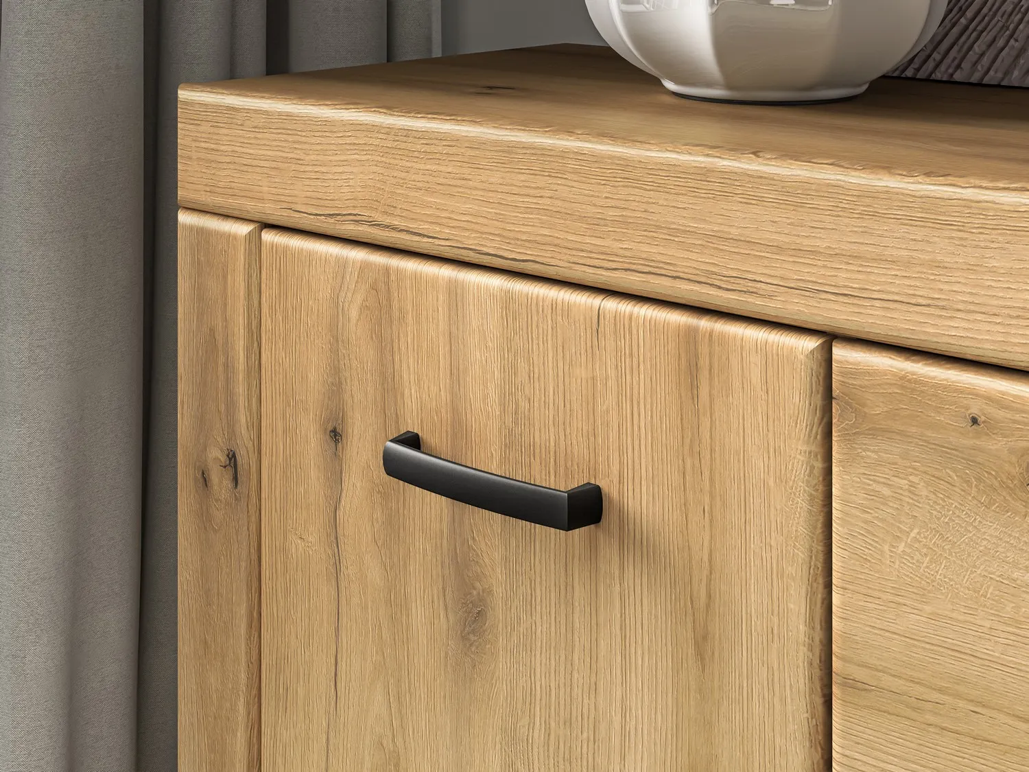 Komoda 1-drzwiowa z szufladami DORA 116x40x85 dąb evoke - 1DORA05-001