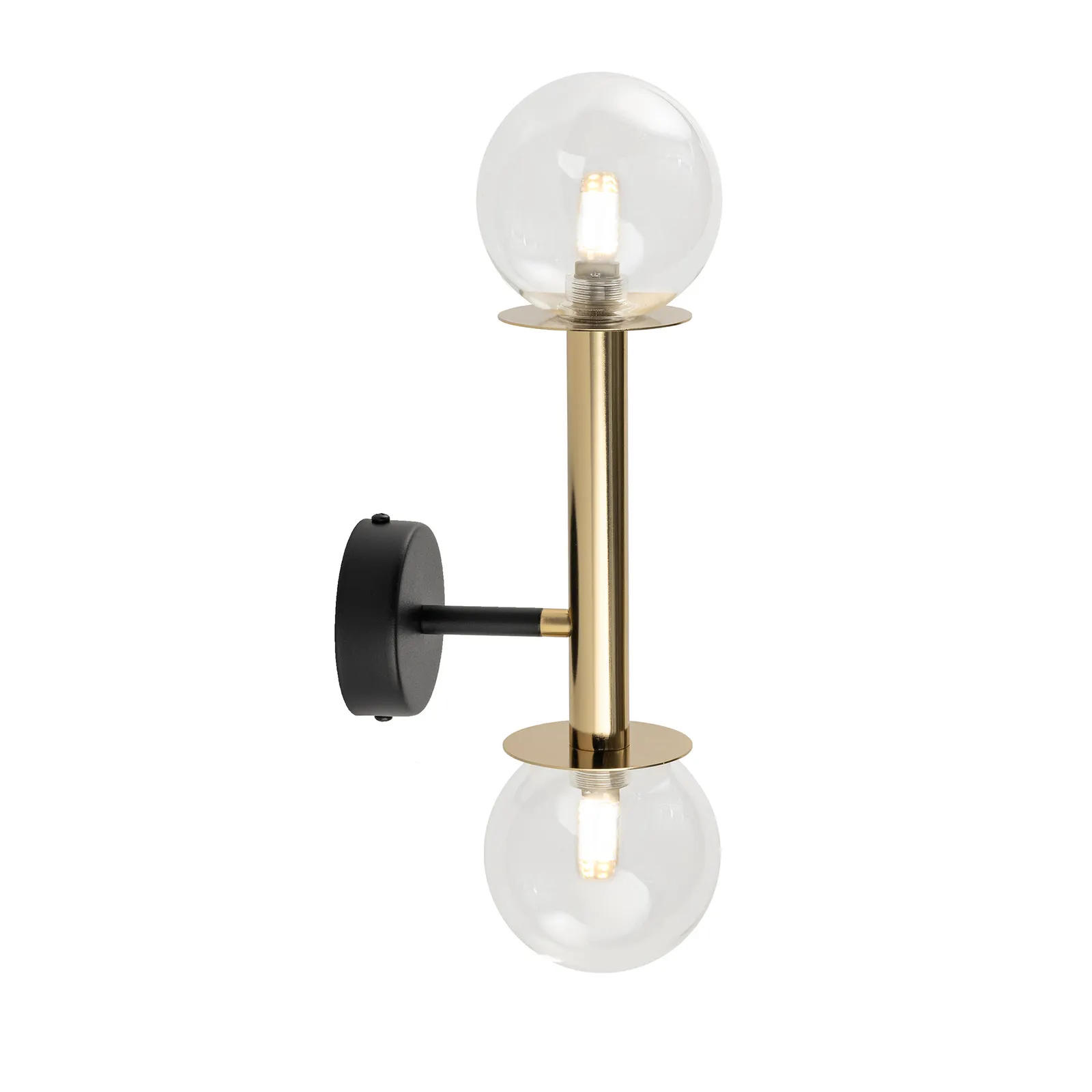 Kinkiet DAISY 2 czarno-złoty Kinkiet DAISY 2 czarno-złoty