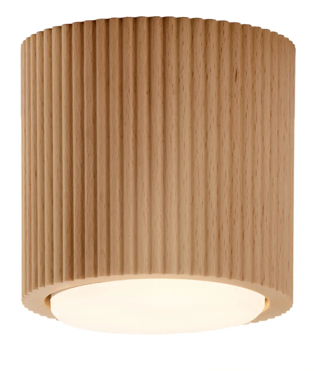 lampa, drewniana, korpus, świecąca powierzchnia, podstawa plafonowa