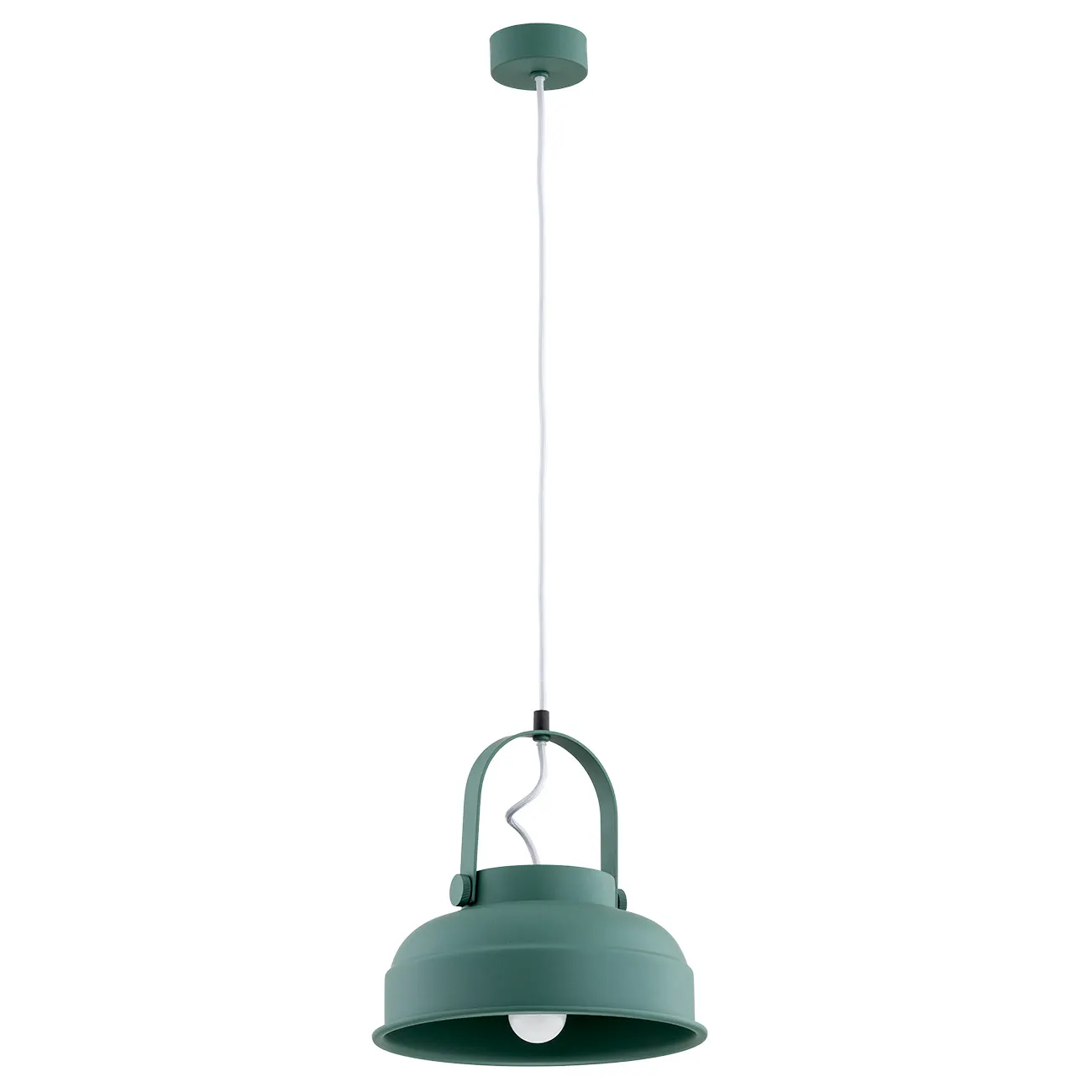 Lampa wisząca DAKOTA zielona z białym przewodem 109 cm - 8287
