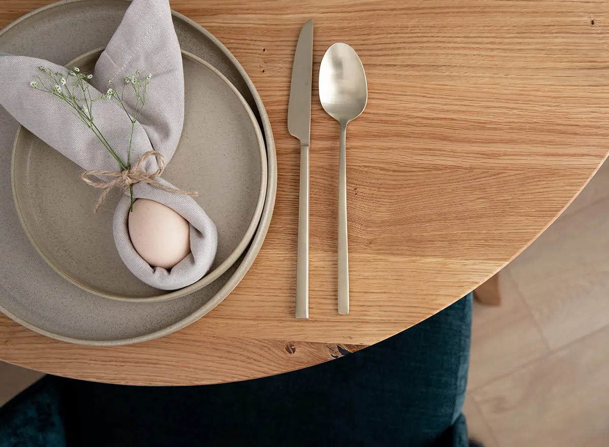 Stół dębowy ORBETELLO okrągły 90 cm - dąb olejowany - KULS90