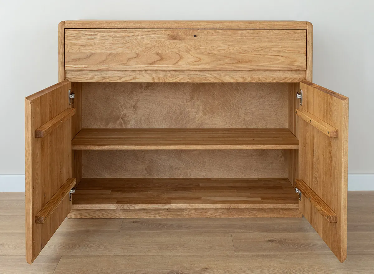 Komoda dębowa 2-drzwiowa z 1 szufladą RONDA Dębowy Sen dąb olejowany - ZIKOM1_1.2