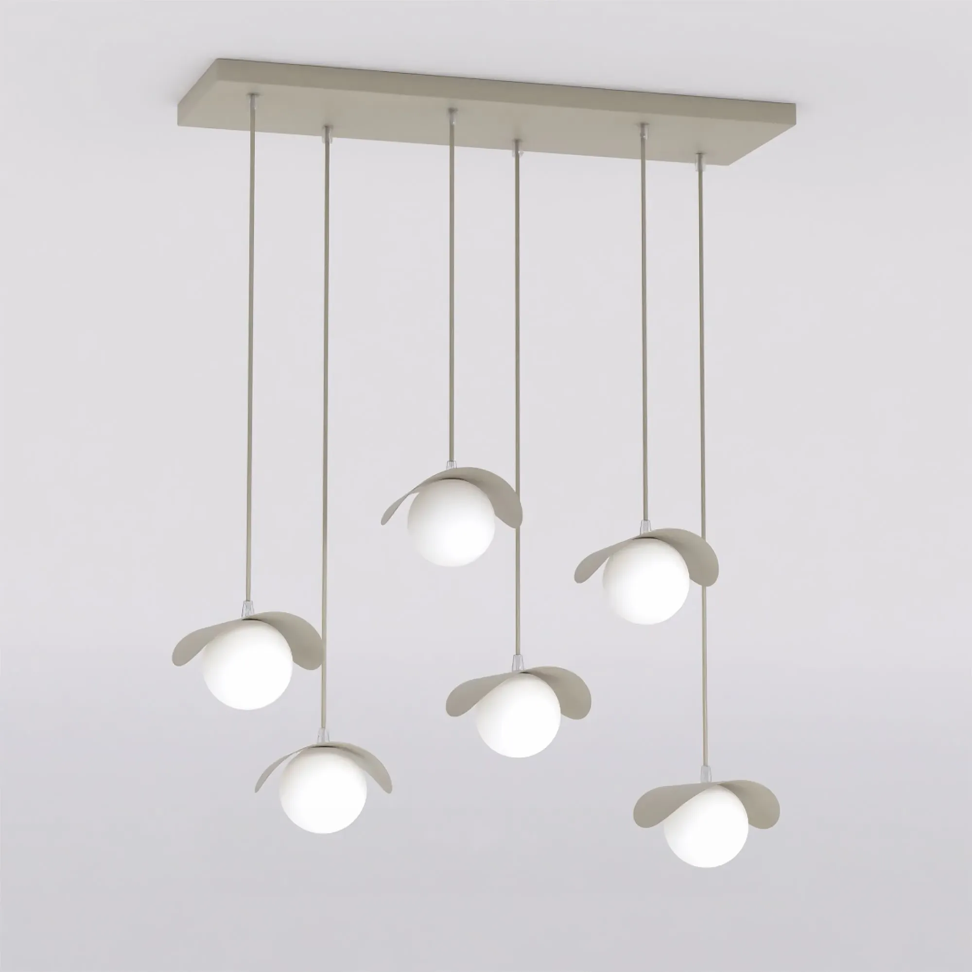 lampa wisząca, kule LED, zestaw lamp, metalowa podstawa, pojedyncze kolor
