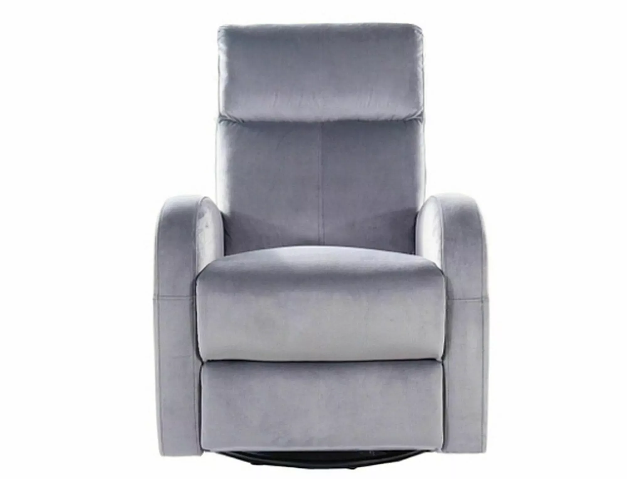 Fotel rozkładany z funkcją bujania OLIMP VELVET aksamitny szary 14 - OLIMPVSZ