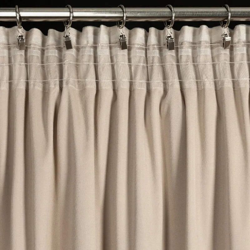 ZASŁONA GOTOWA CARLI NA TAŚMIE 140 X 270 CM BEŻOWY - EU_454031