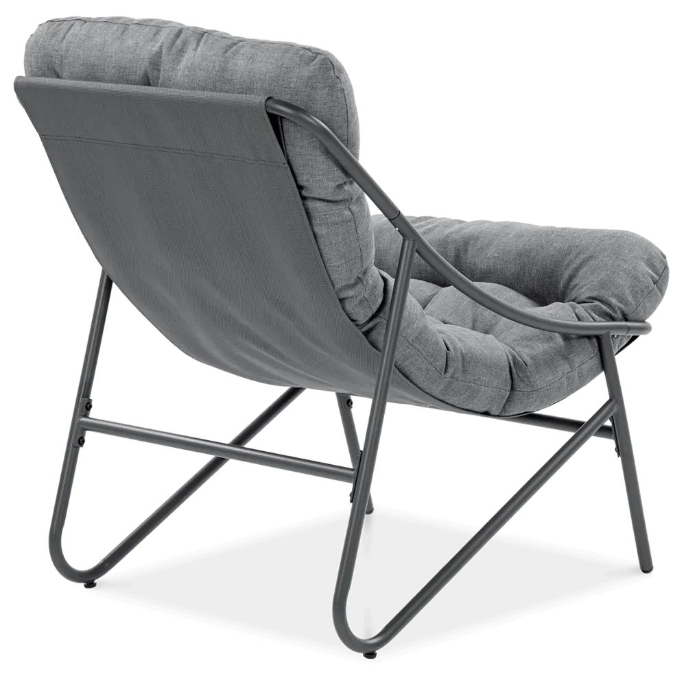 Zestaw mebli ogrodowych CASPER 3-set stalowy ciemnoszary - FG005526