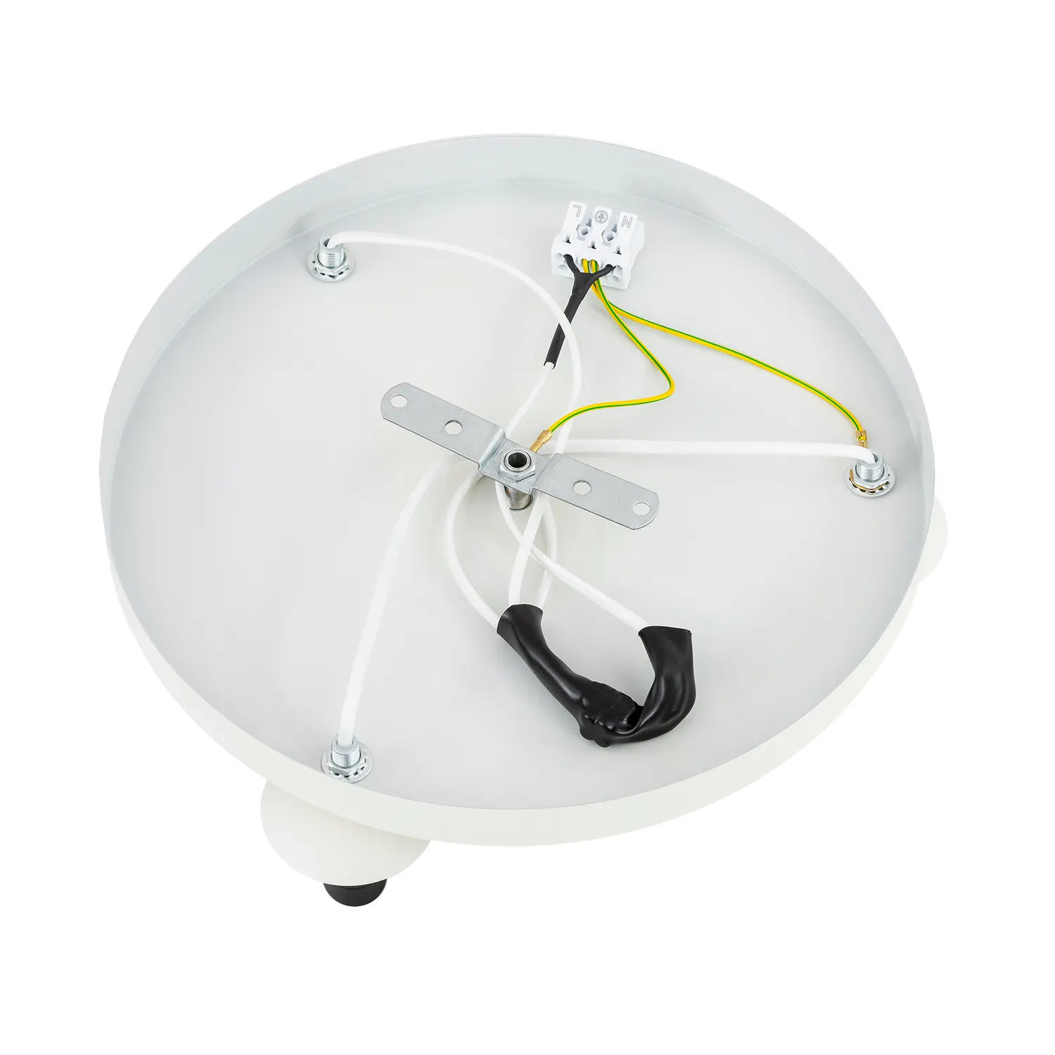 Plafon FABIO biały biało-brązowy marmur 34x16cm - 6291