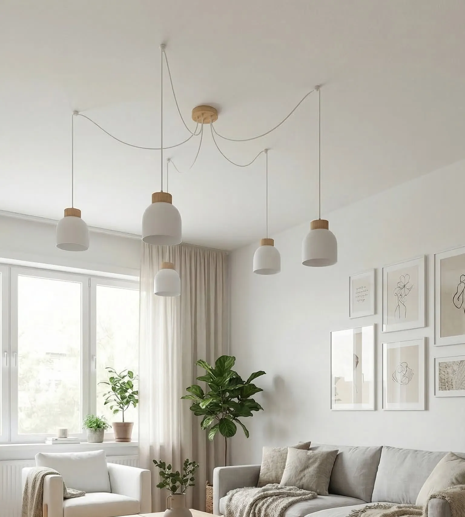 image konsola?, lampa wisząca, surowy minimalizm, wnętrze, plafon, kinkiety