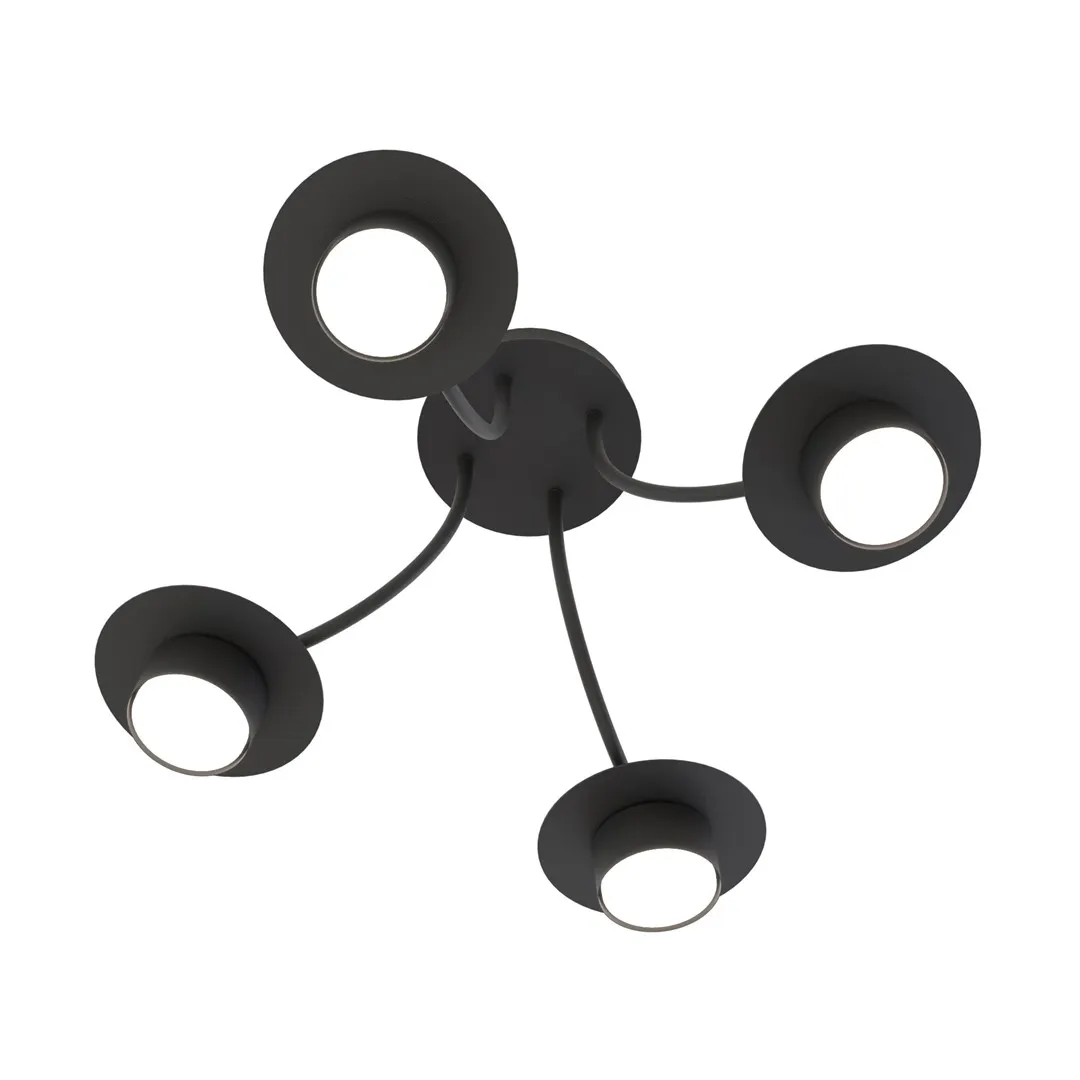 Lampa sufitowa ENSO 4 BL czarna - 1445/4