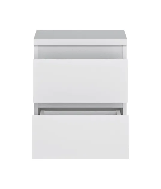 SZAFKA NOCNA Z SZUFLADAMI FRIBO FRIK05 2S BIAŁA ALPEJSKA - 6000000010657
