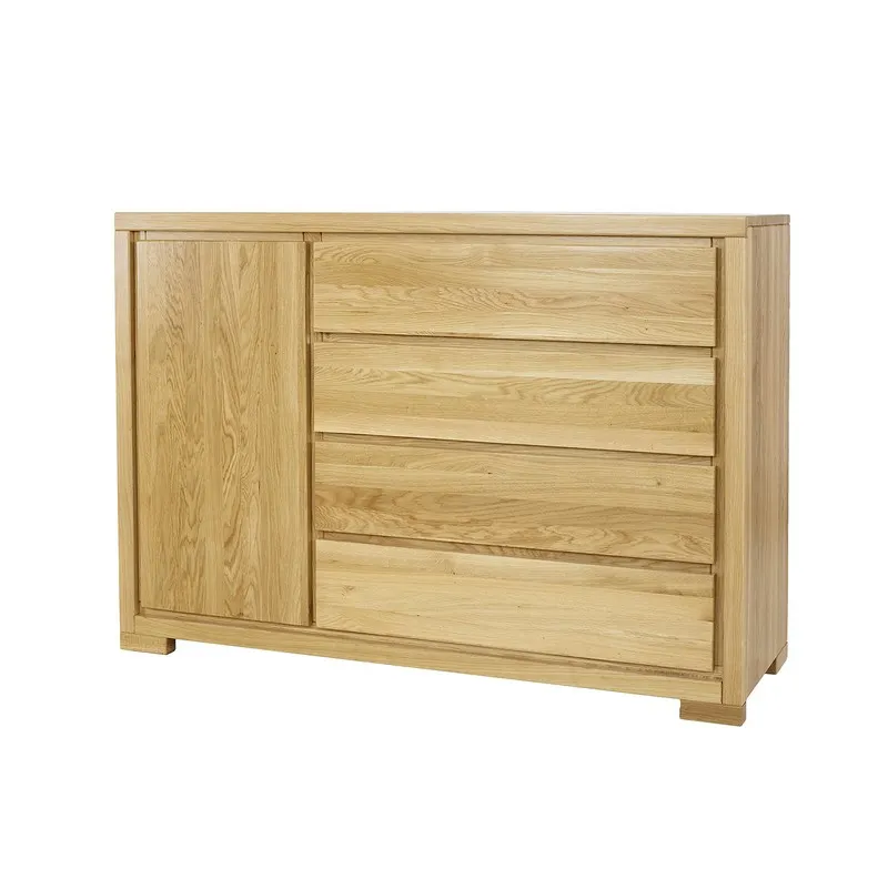 Komoda dębowa KD358 Naturalny DREWMAX — zdjęcie 4