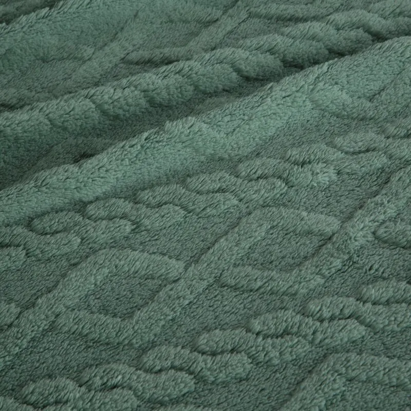 Koc trójwymiarowy D91 WARKOCZ 200 X 220 cm Miętowy — zdjęcie 7