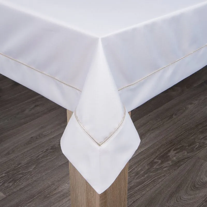 OBRUS MADELE 145 X 280 CM BIAŁY OBRUS MADELE 145 X 280 CM BIAŁY