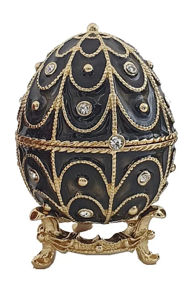 Puzderko JAJKO FABERGE czarne