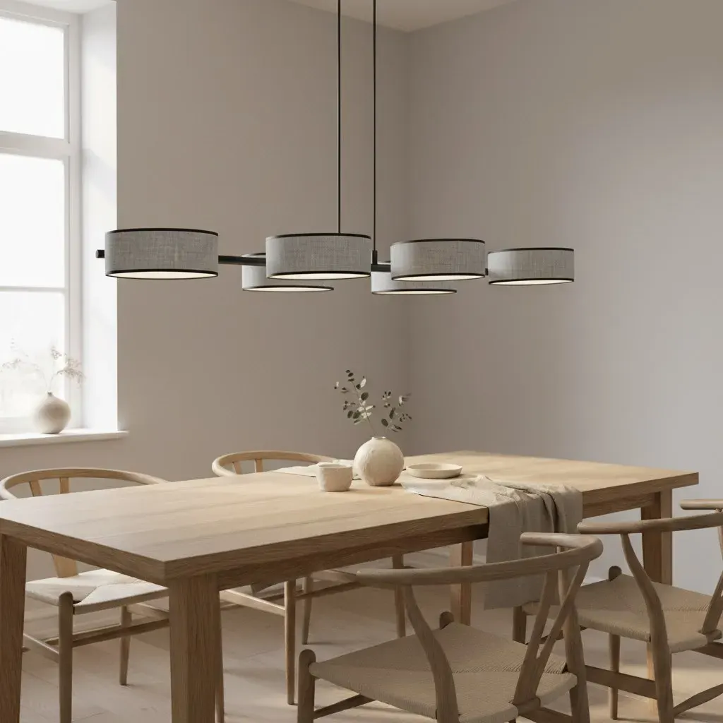 Lampa wisząca DRUMZ 6 abażur szary — zdjęcie 5