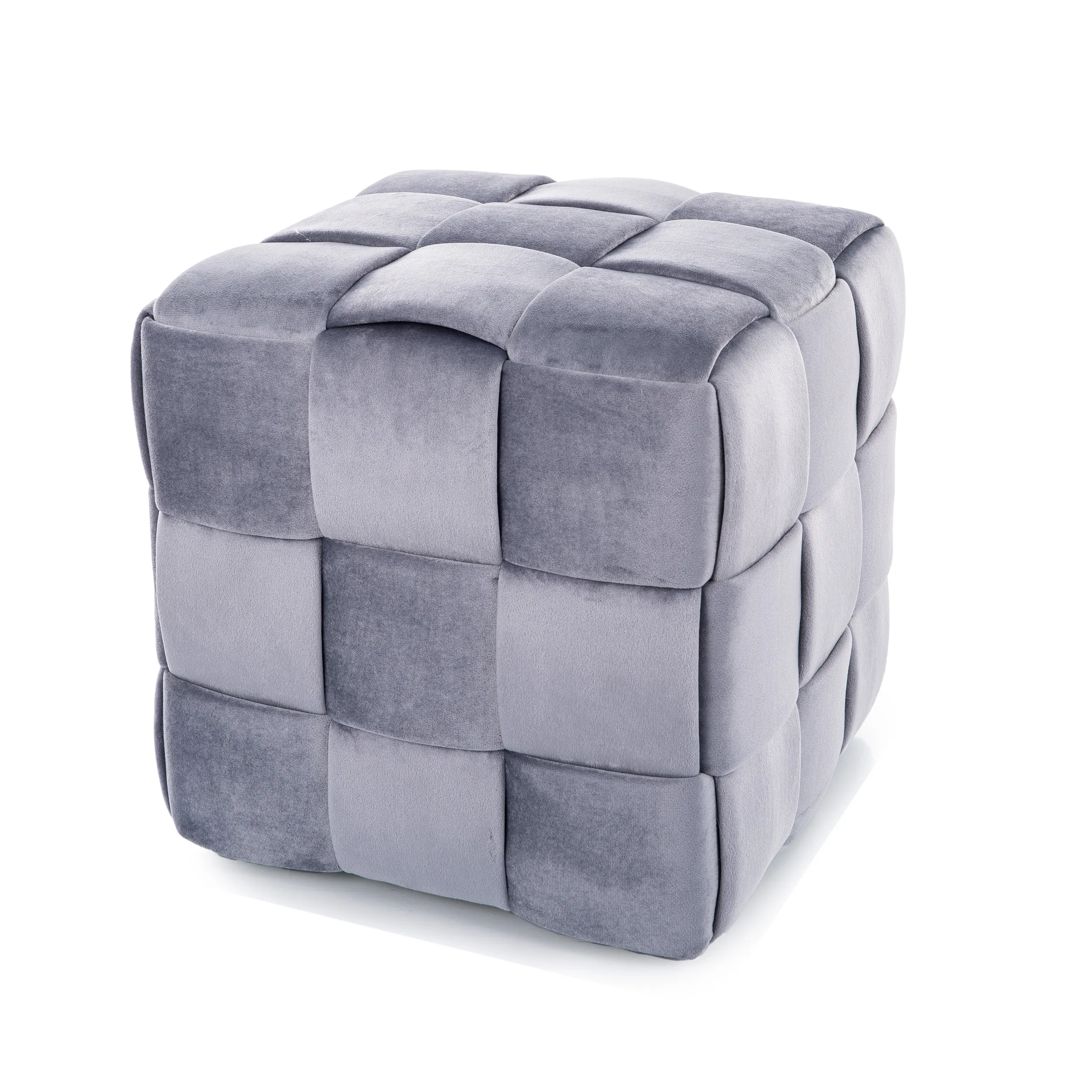 Puf CASEL VELVET 42x42x42 szary