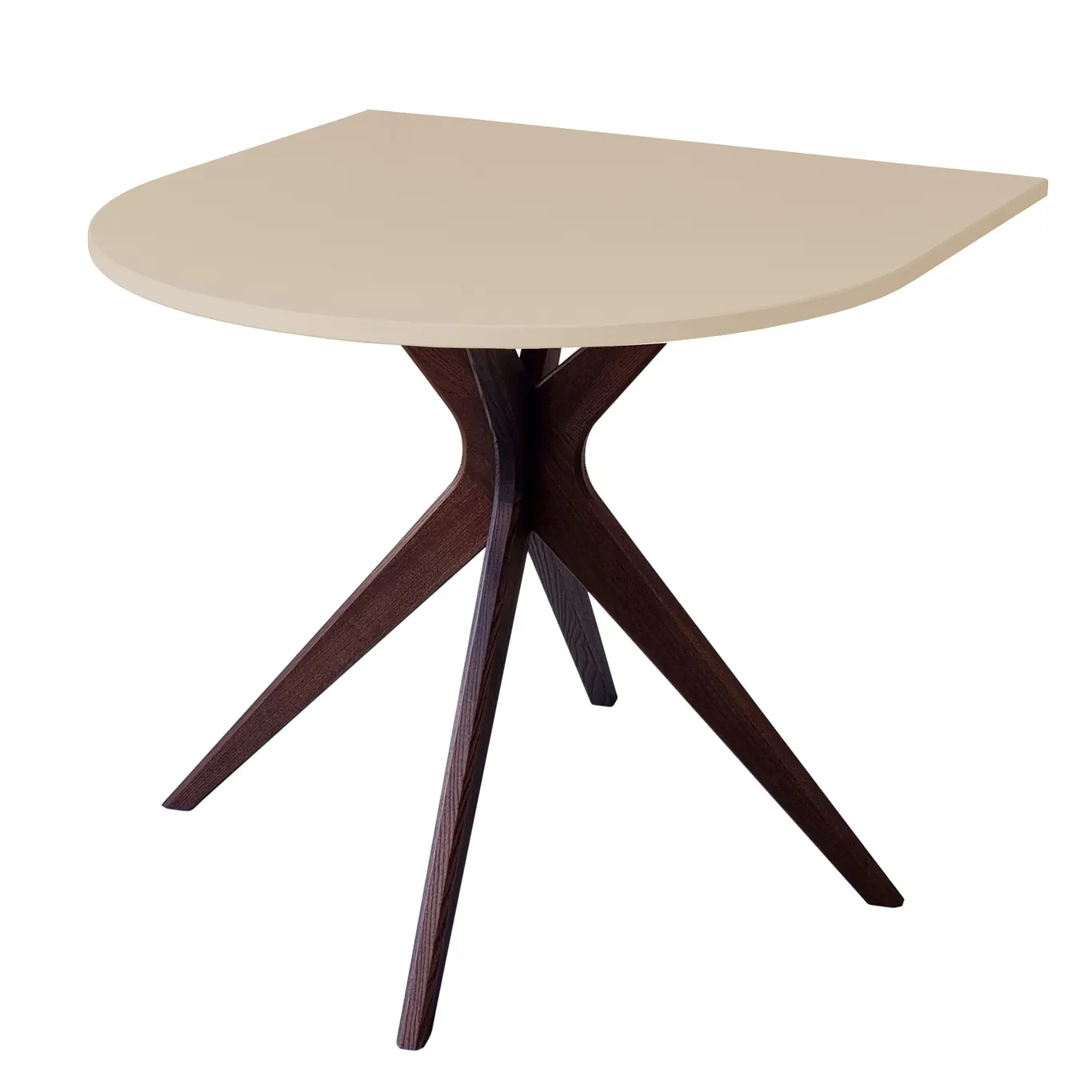 Stół półowalny JUBI Racetrack 90x90cm orzech beżowy Stolik kawowy, Meble, Tabela, Stół do jadalni