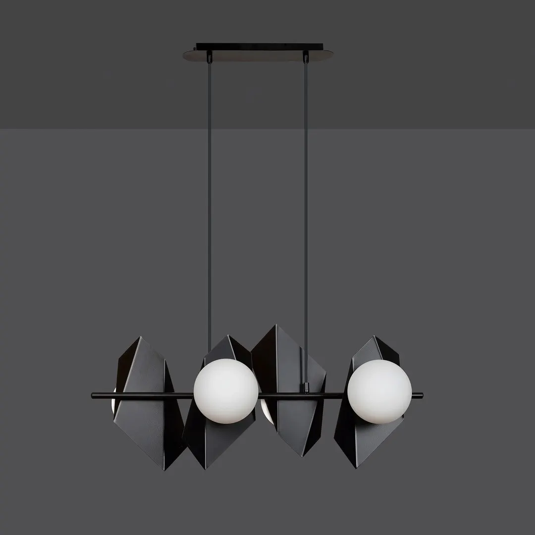 Lampa wisząca DRIFTON 4 czarny biały — zdjęcie 2