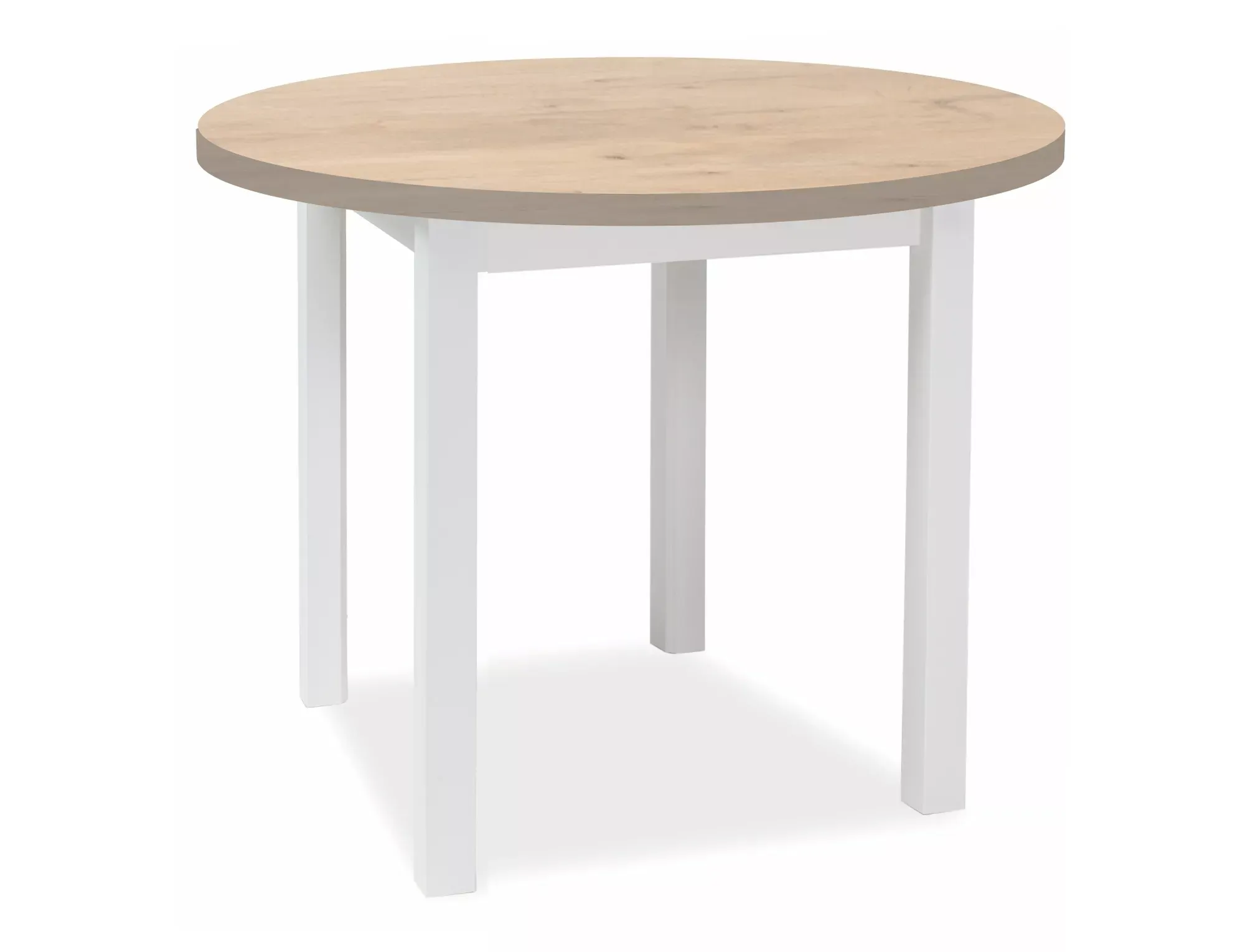 Stół jadalniany ADAM okrągły 80 cm dąb lancelot/biały mat Stół jadalniany ADAM okrągły 80 cm dąb lancelot/biały mat