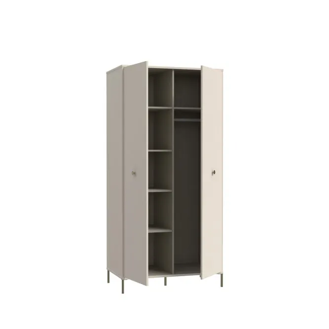 Szafa 2-drzwiowa SALVATRICE z półkami i drążkiem beżowa - SVTS821-U60