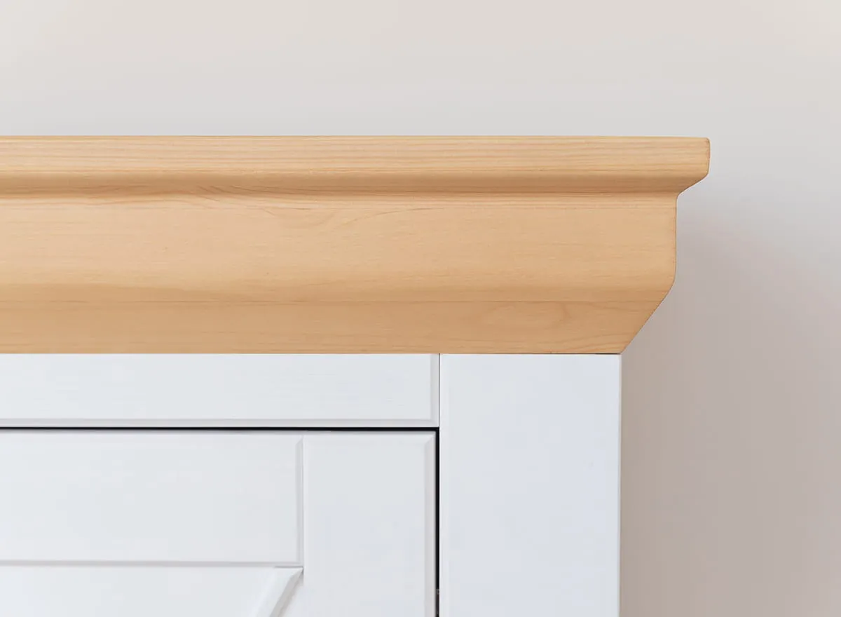 Komoda MARONE ELITE 4-drzwiowa z 2 szufladami- biały, złocisty - PLMEL05