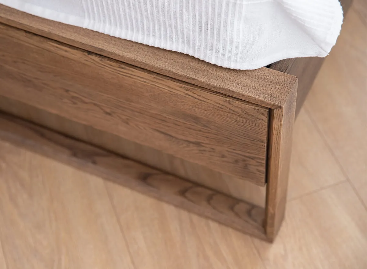 Łóżko dębowe 140x200 dąb dymiony Adria - PRHADRIA140X200DD