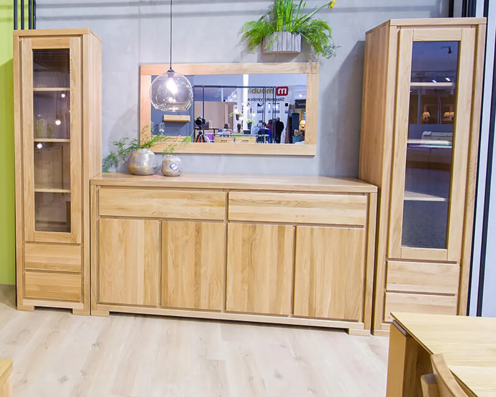 Komoda dębowa KD357 Naturalny DREWMAX — zdjęcie 6