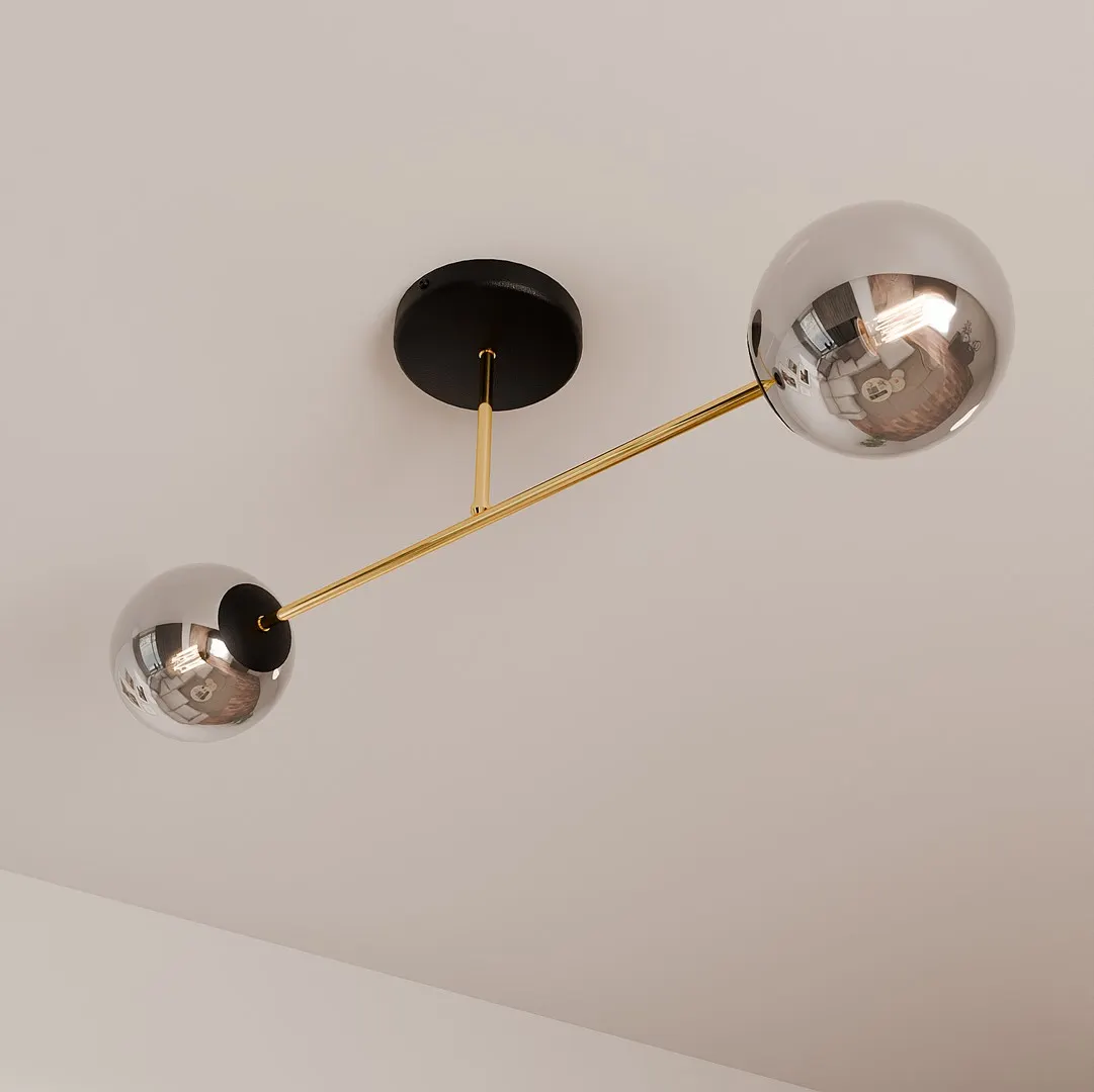 Lampa sufitowa MAGNUM 2 czarny złoty grafit - 1269/2
