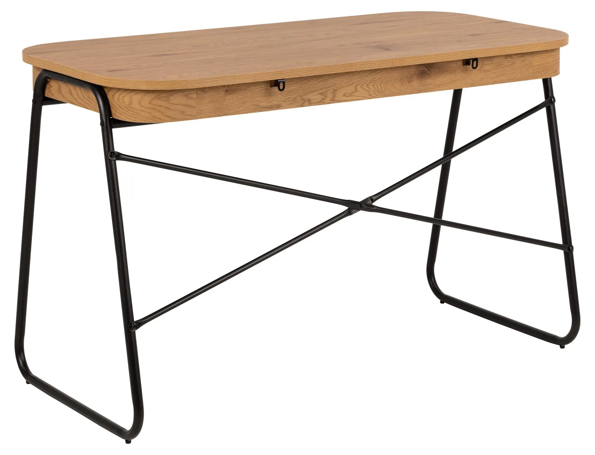 Biurko z 2 szufladami BLUETON 60x120 cm Naturalny, Czarny - 0000103752