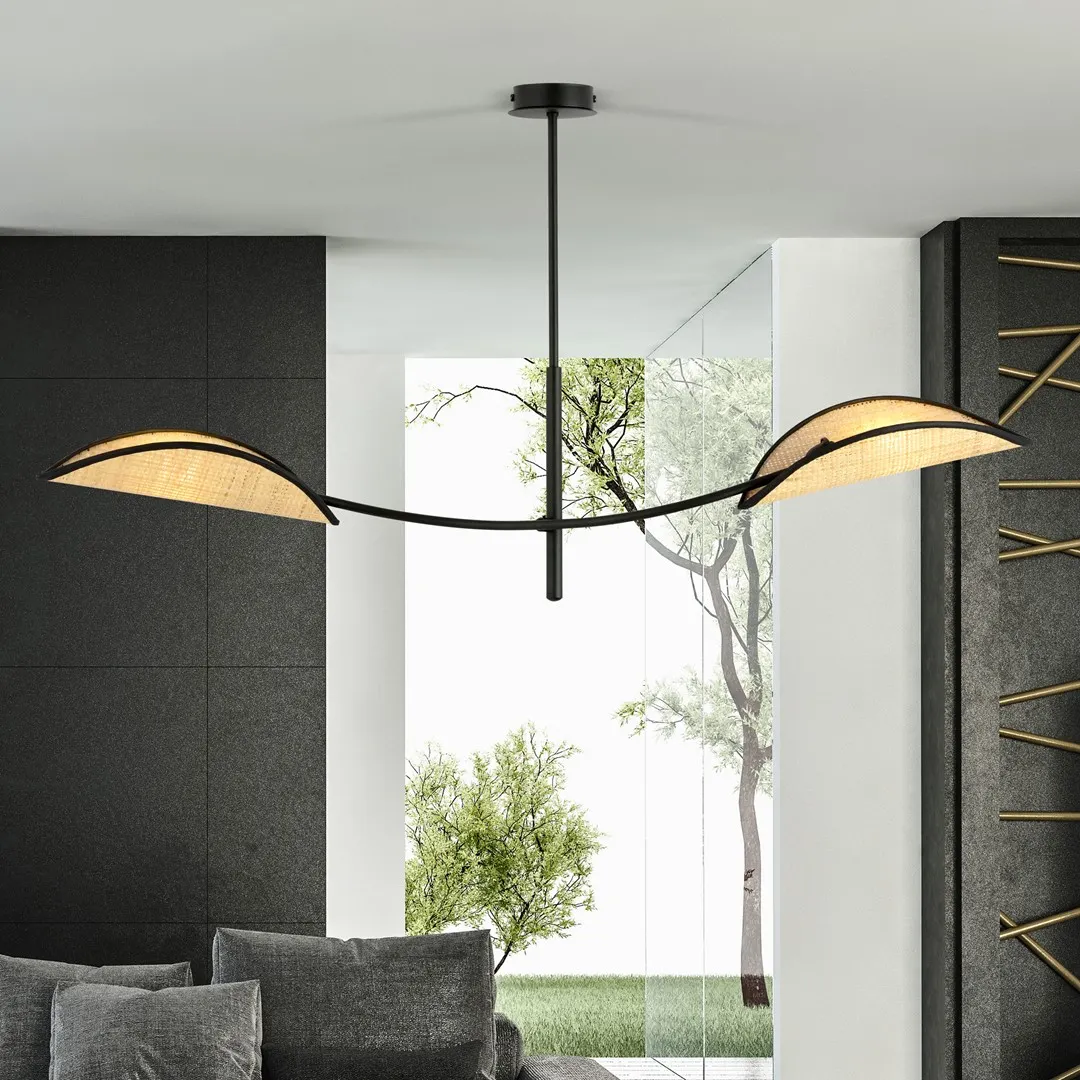 Lampa wisząca LOTUS 2 czarny brązowy — zdjęcie 5