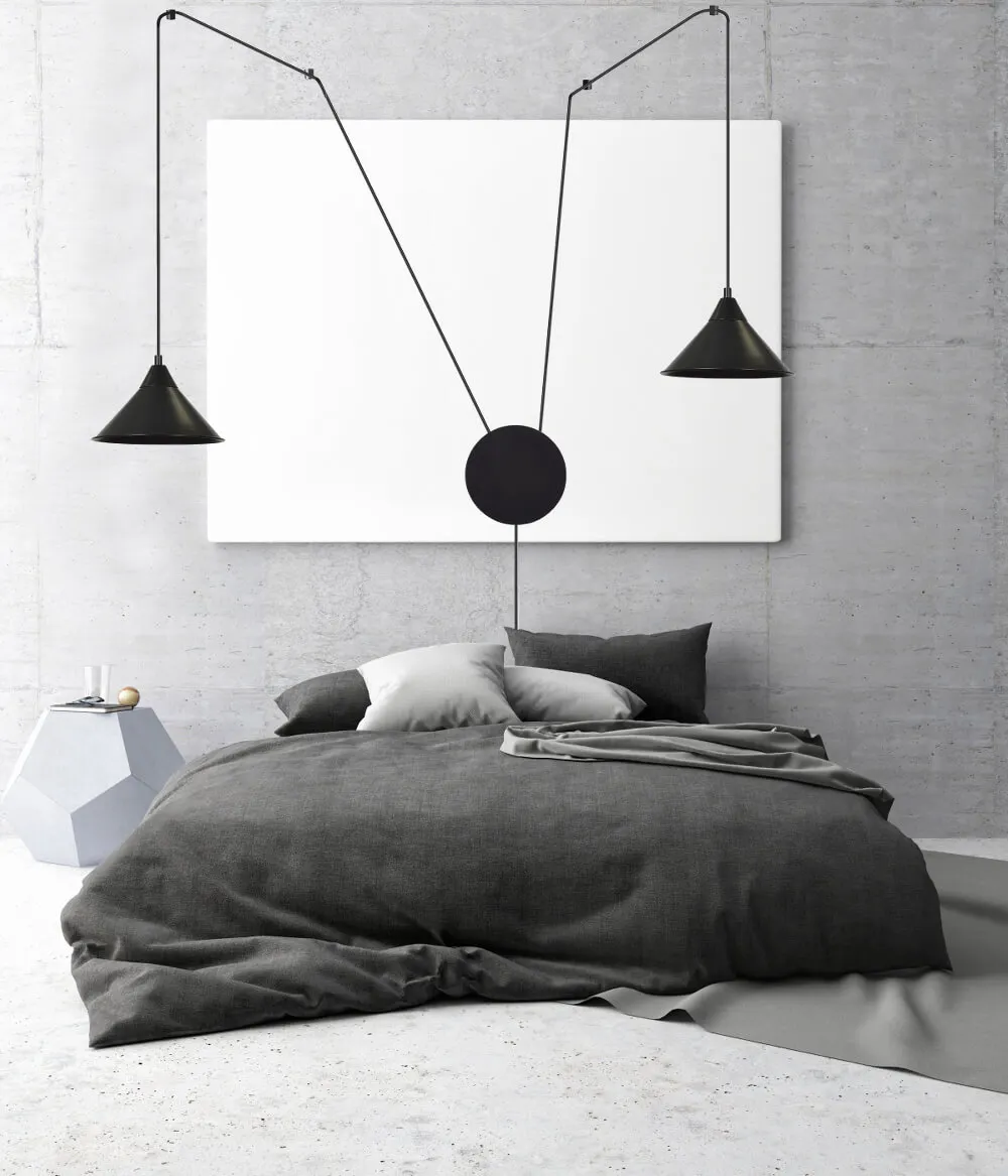 Lampa wisząca ABRAMO czarna metalowa - 160/2