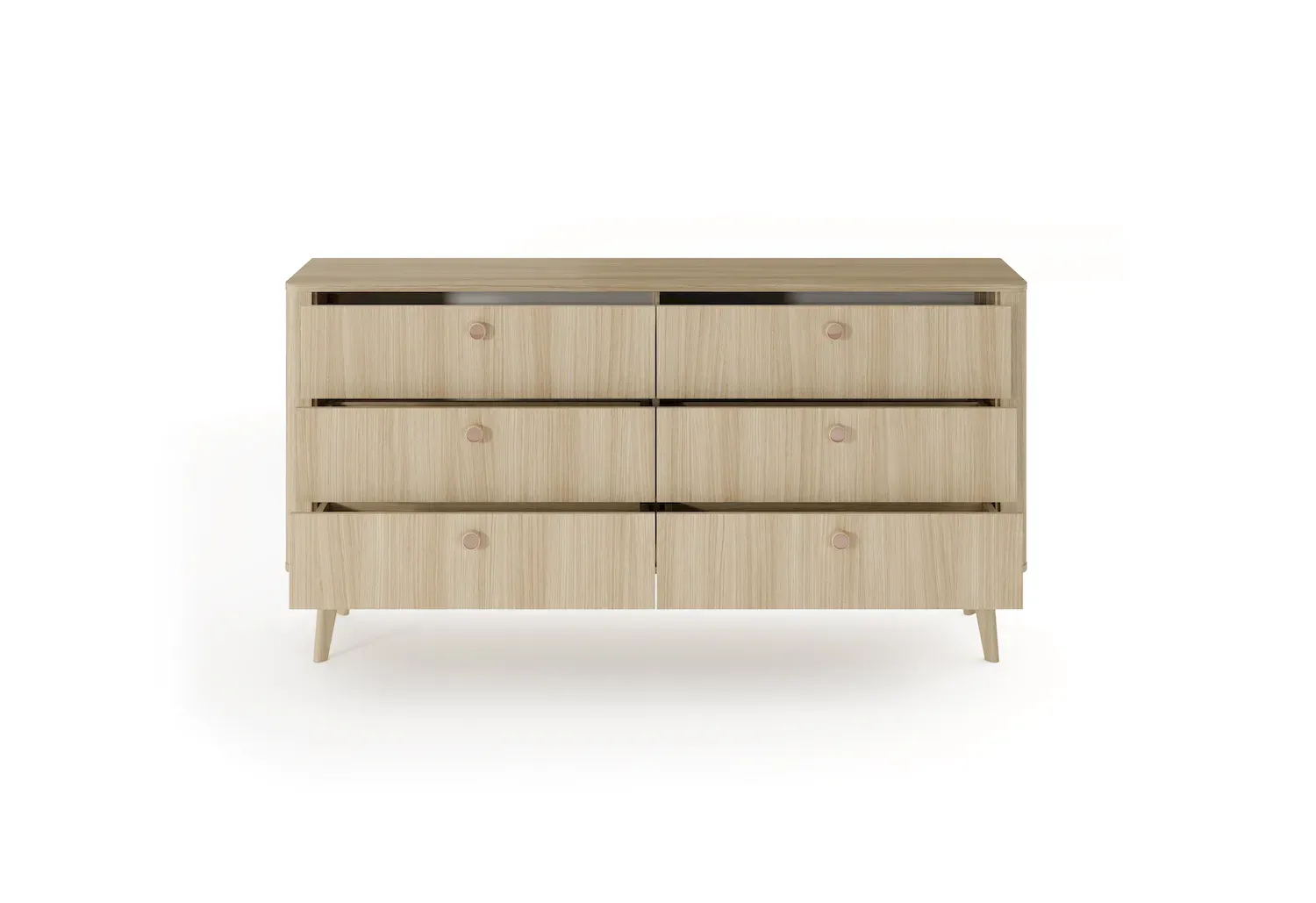 Komoda z 6 szufladami VIKI 163 dąb barista - LA_VIKI_KOMODA_163_6S