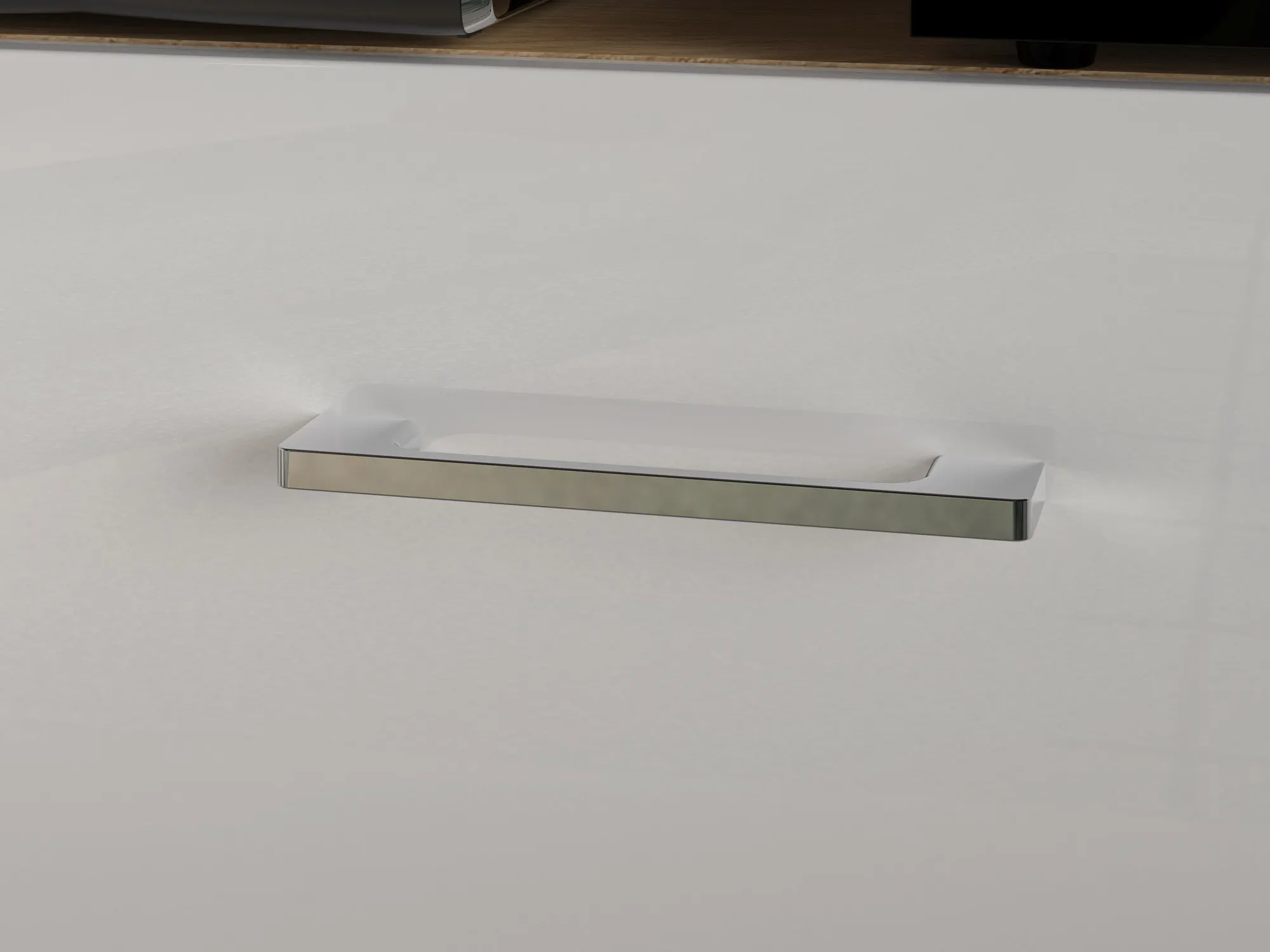 Szafka RTV Adagio 07 dąb castello, biały połysk - 1ADAG07-001