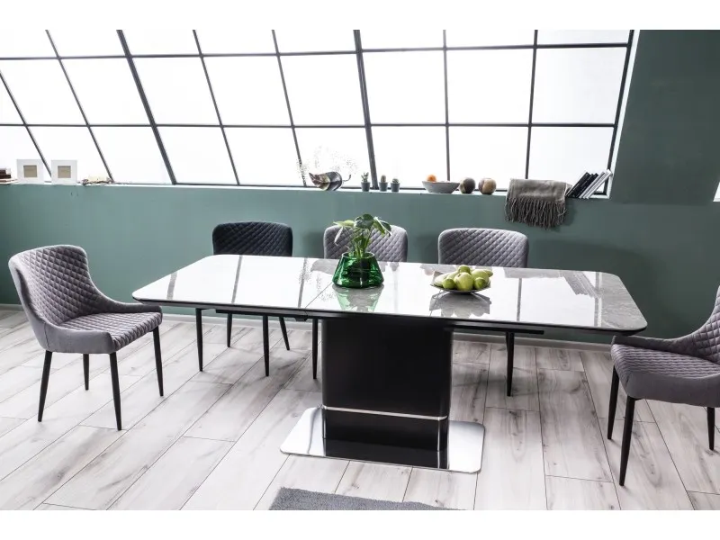 Stół rozkładany PALLAS CERAMIC 90x160(210) efekt marmuru - PALLASCSZC160