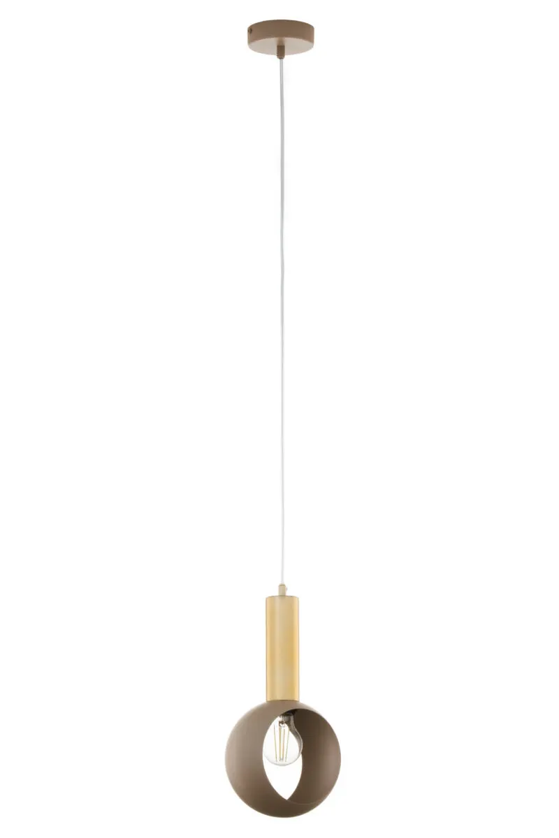 lampa wisząca, pendant, kula, metalowy odczyt, żarówka E27